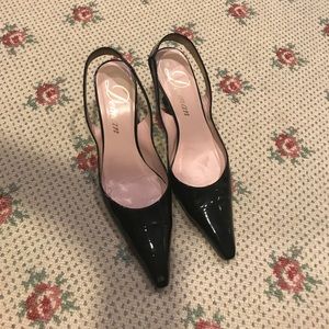 Delman patent leather heels